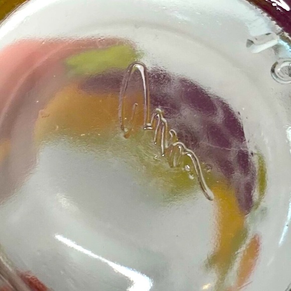 Vintage Crisa Fruit Glass Pitcher 4 Tumblers 5 Piece Set - Picture 9 of 13